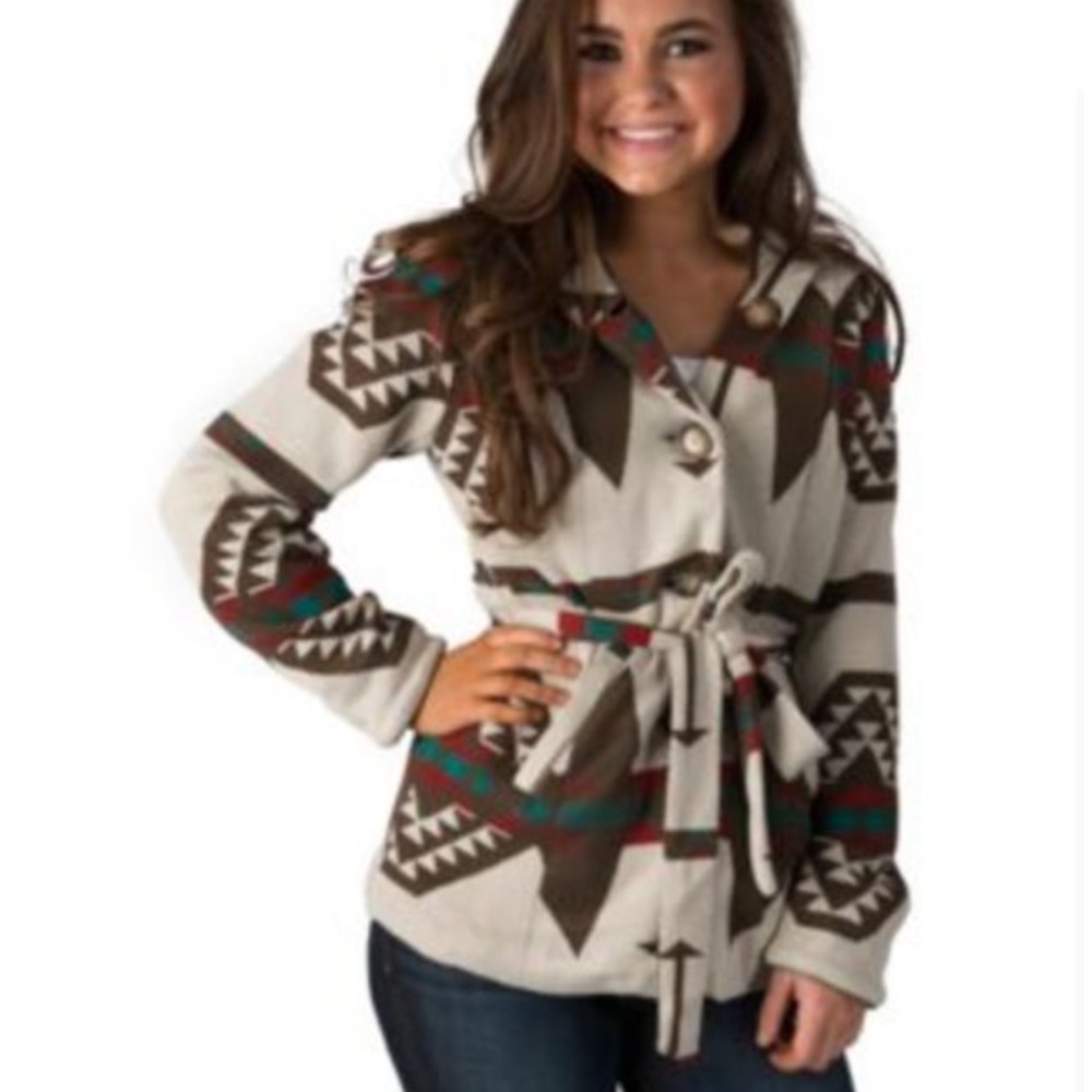 MONTANACO Navajo Print Hooded Jacket